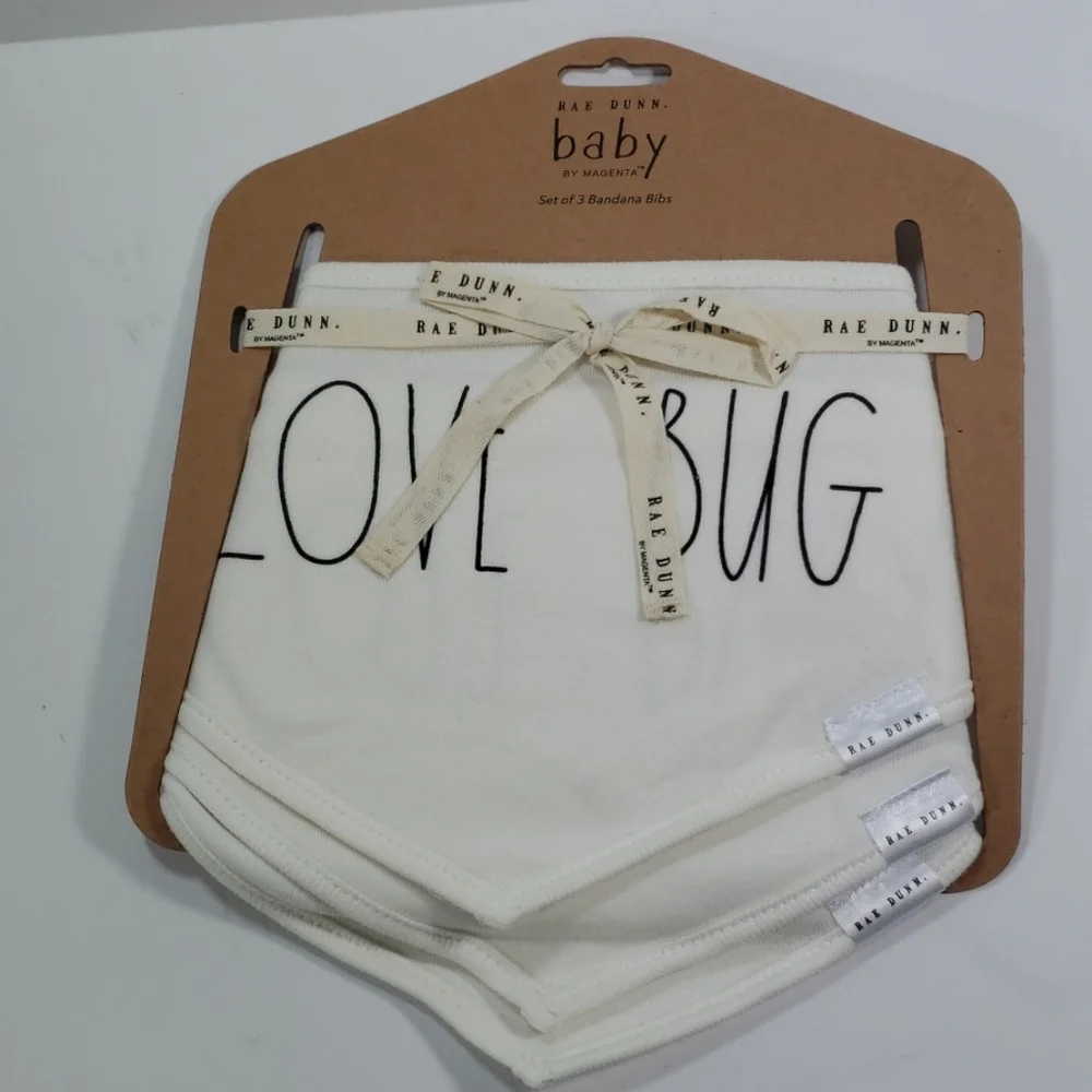 Rae Dunn - Set of 3 Bandana Bibs.